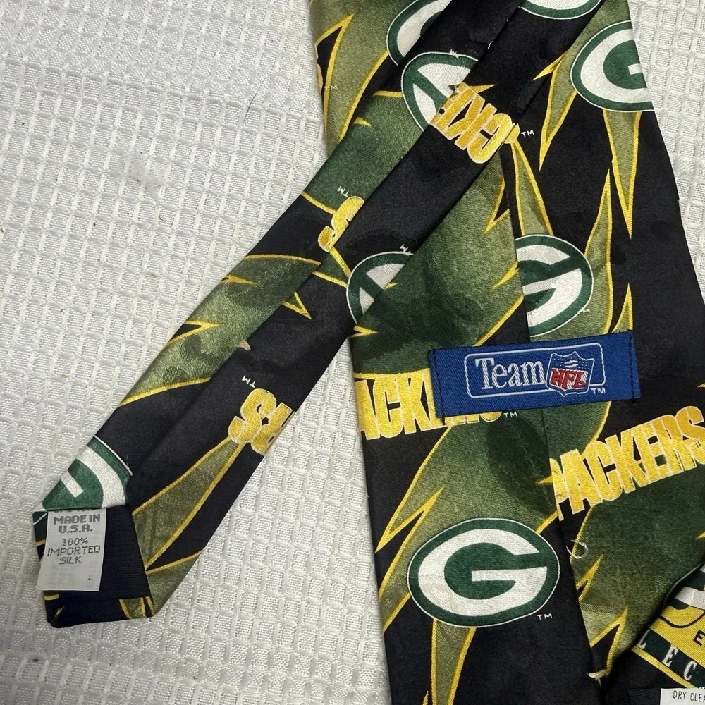 3 Green‎ Bay Packers Neckties Tie Football NFL Father Pattern Wisconsin